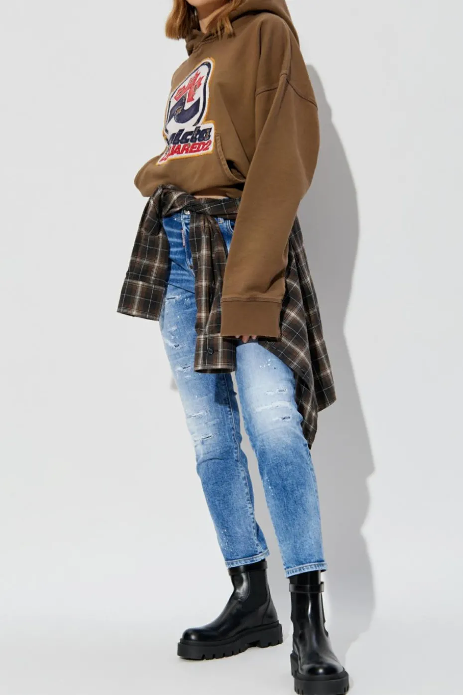 Dsquared2 BROWN Hooded sweatshirt