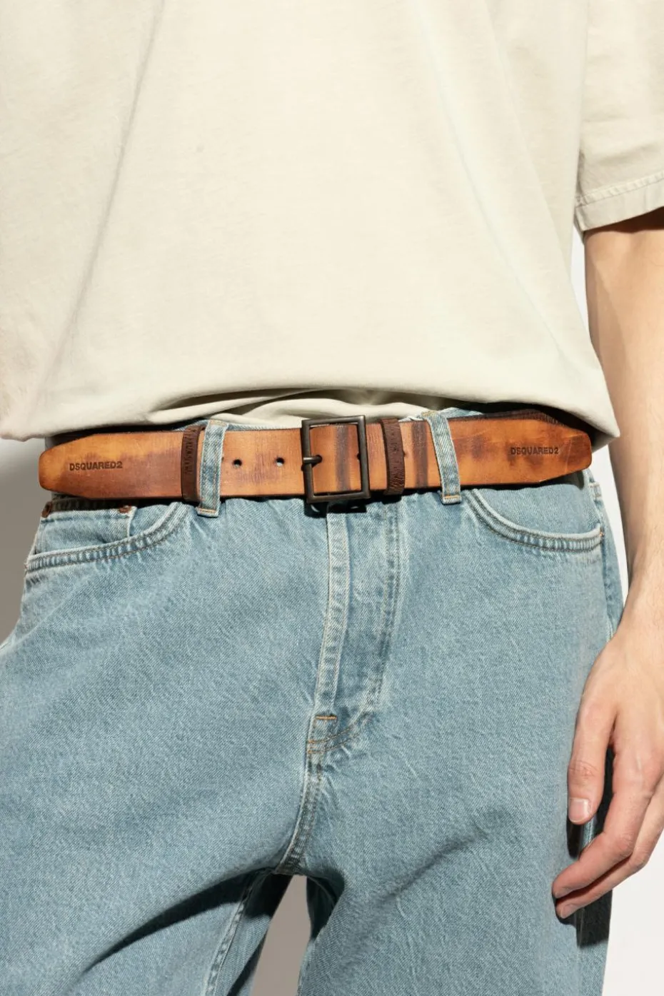 Dsquared2 BROWN Leather belt