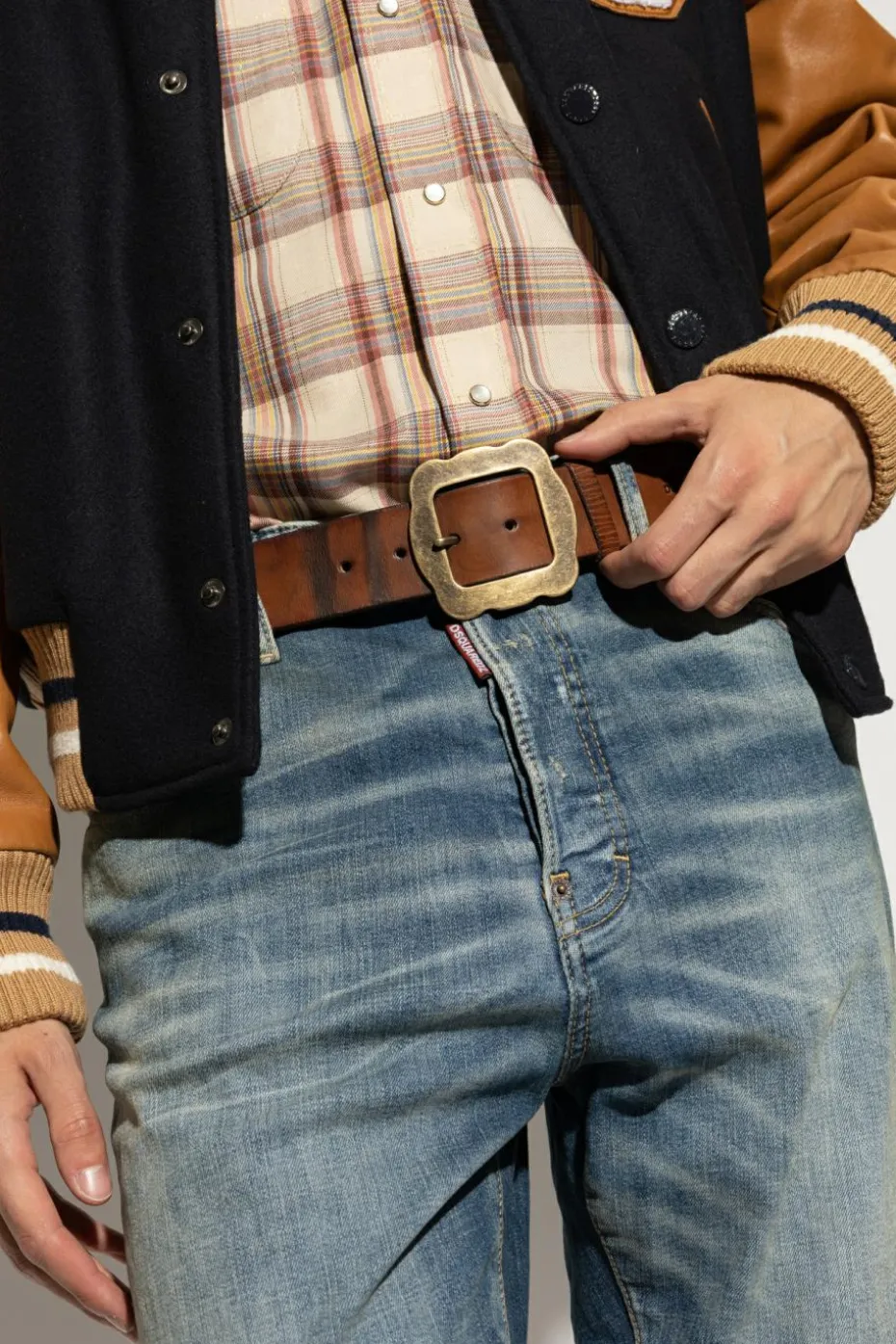 Dsquared2 BROWN Leather belt