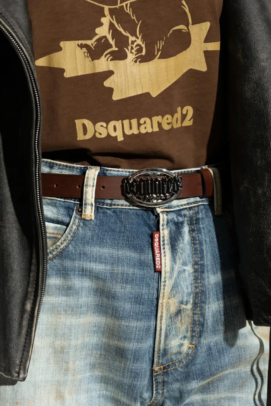 Dsquared2 BROWN Leather belt