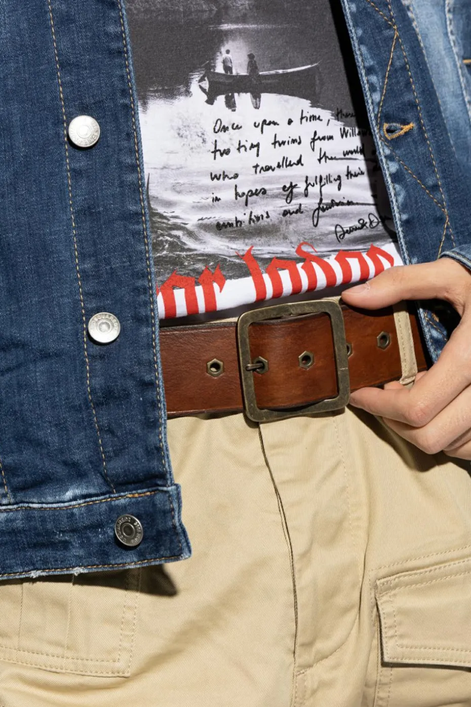 Dsquared2 BROWN Leather belt
