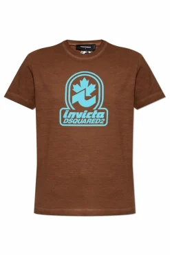 Dsquared2 BROWN T-shirt with print