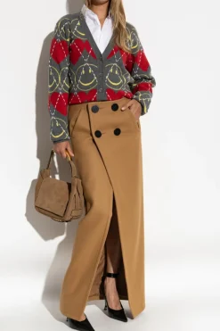 Dsquared2 BROWN Wool skirt