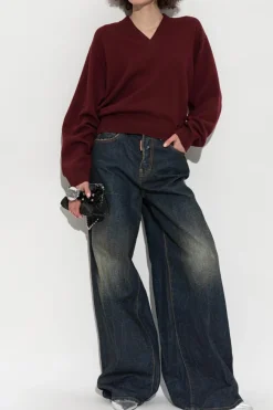 Dsquared2 BURGUNDY Wool sweater