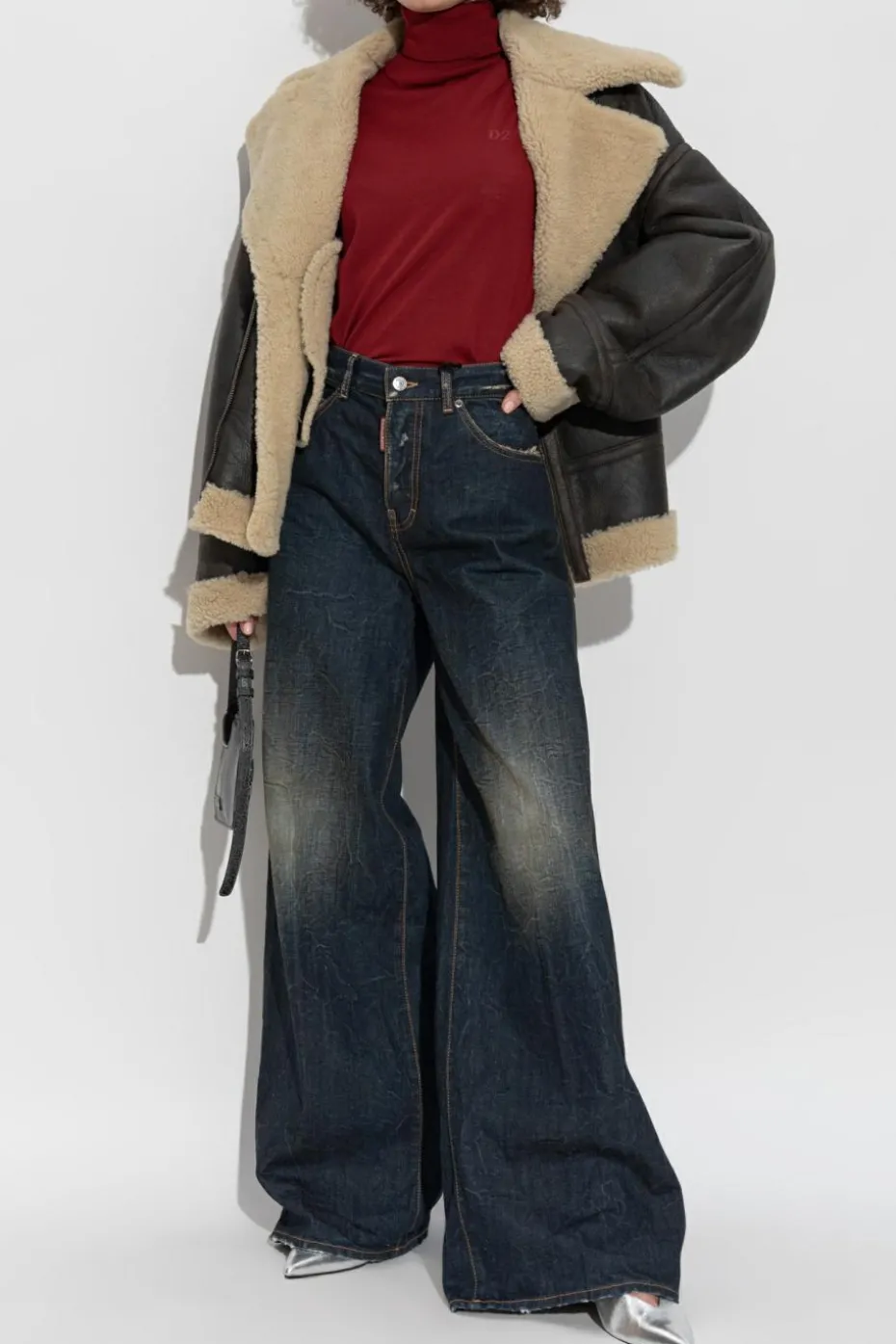 Dsquared2 BURGUNDY Wool sweater