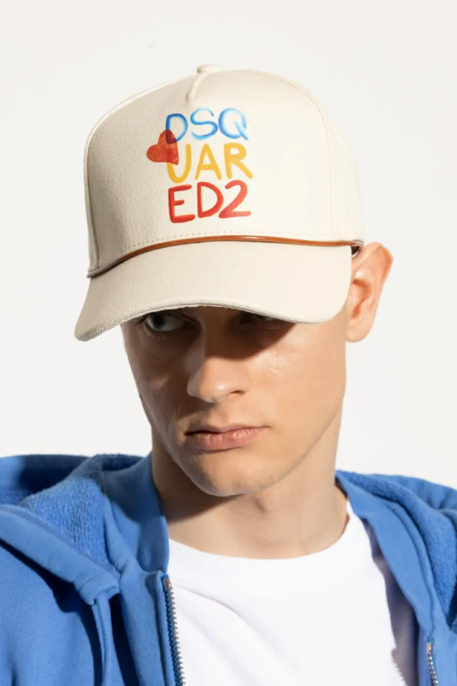 Dsquared2 cream Cap with visor capsule `Summer Lovers`