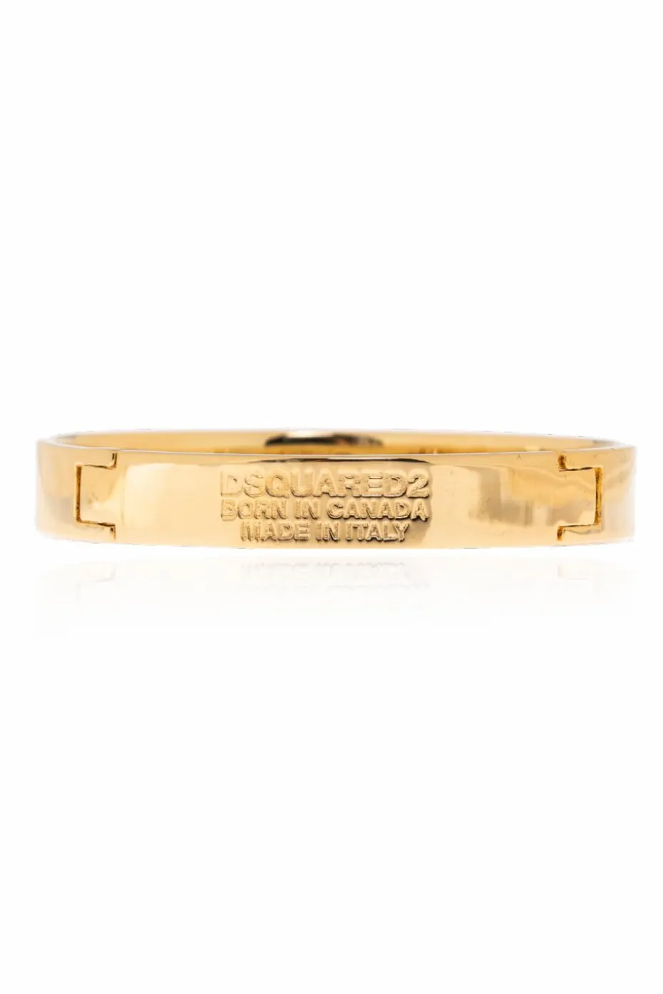 Dsquared2 GOLD Brass bracelet with engraved logo