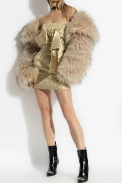Dsquared2 GOLD Short dress with bare shoulders