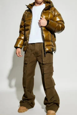 Dsquared2 GREEN Down jacket with hood