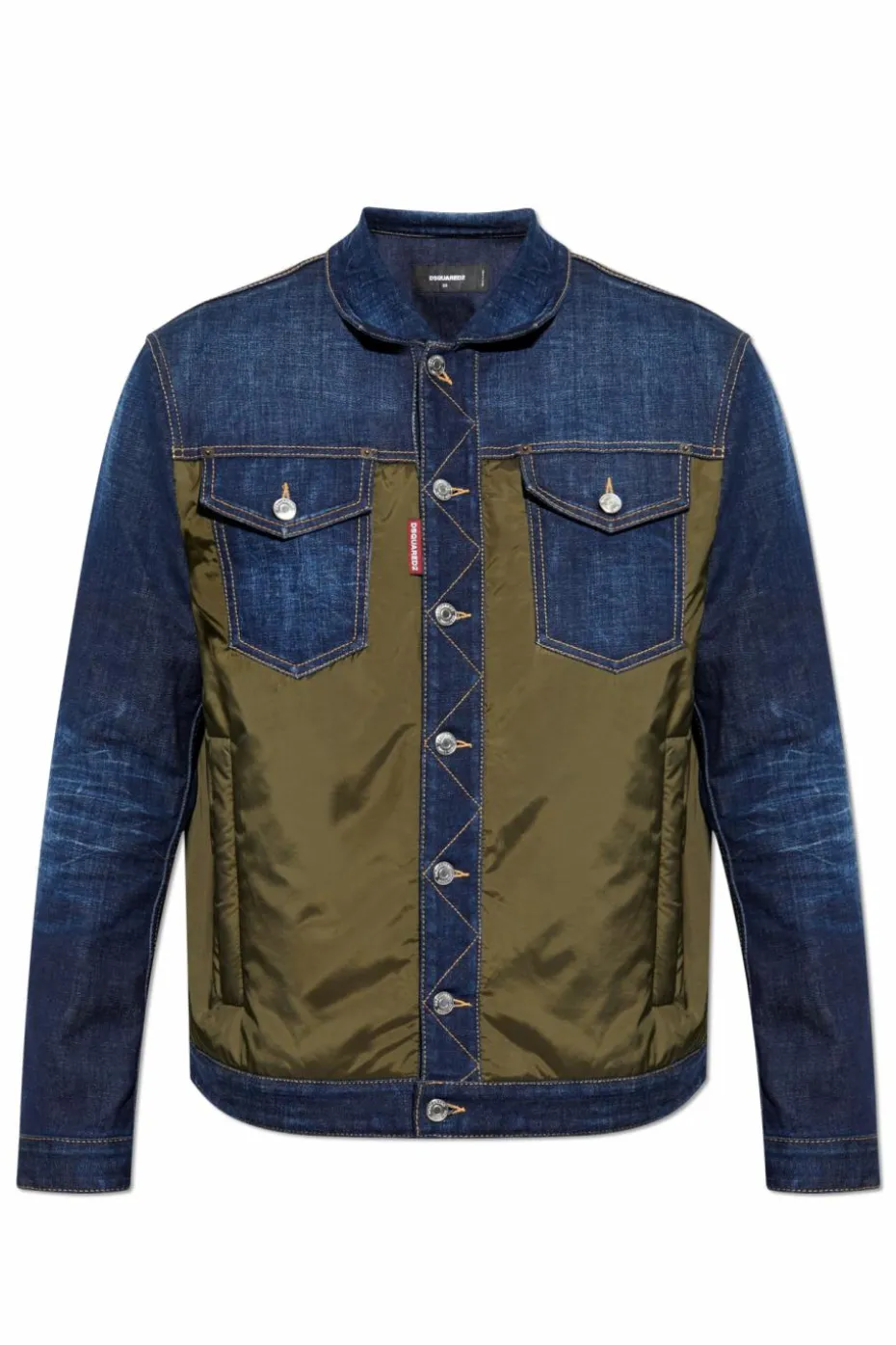 Dsquared2 GREEN Jacket with combined materials