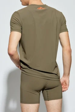 Dsquared2 GREEN Lingerie-style T-shirt with a round neckline