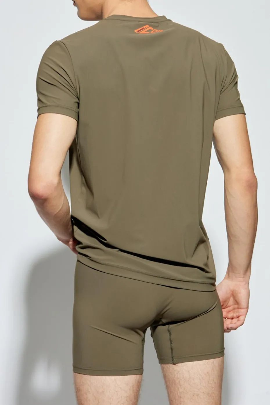 Dsquared2 GREEN Lingerie-style T-shirt with a round neckline