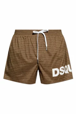 Dsquared2 GREEN Monogram swim shorts