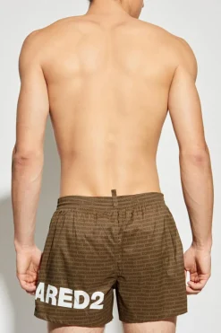 Dsquared2 GREEN Monogram swim shorts