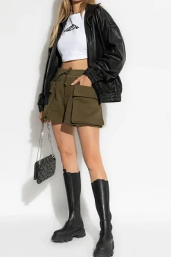 Dsquared2 GREEN Shorts with logo