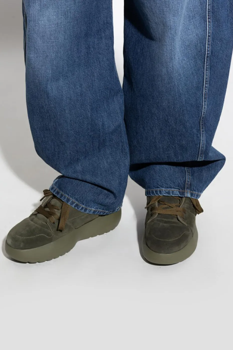 Dsquared2 GREEN Suede sports shoes "Puffer"