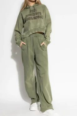 Dsquared2 GREEN Sweatpants with wide legs