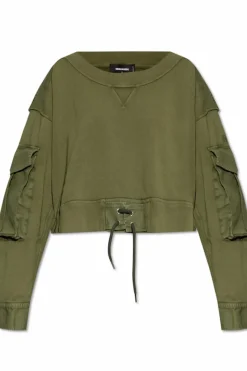 Dsquared2 GREEN Sweatshirt with Ties