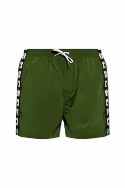 Dsquared2 GREEN Swim shorts with logo