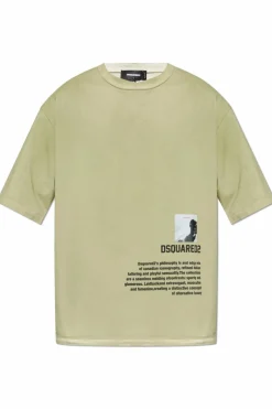 Dsquared2 GREEN T-shirt with print