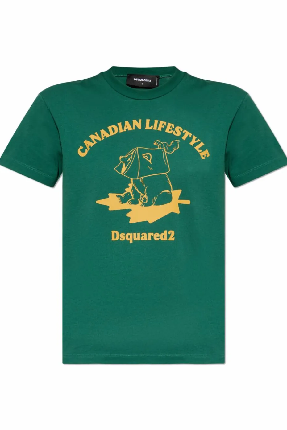 Dsquared2 GREEN T-shirt with print