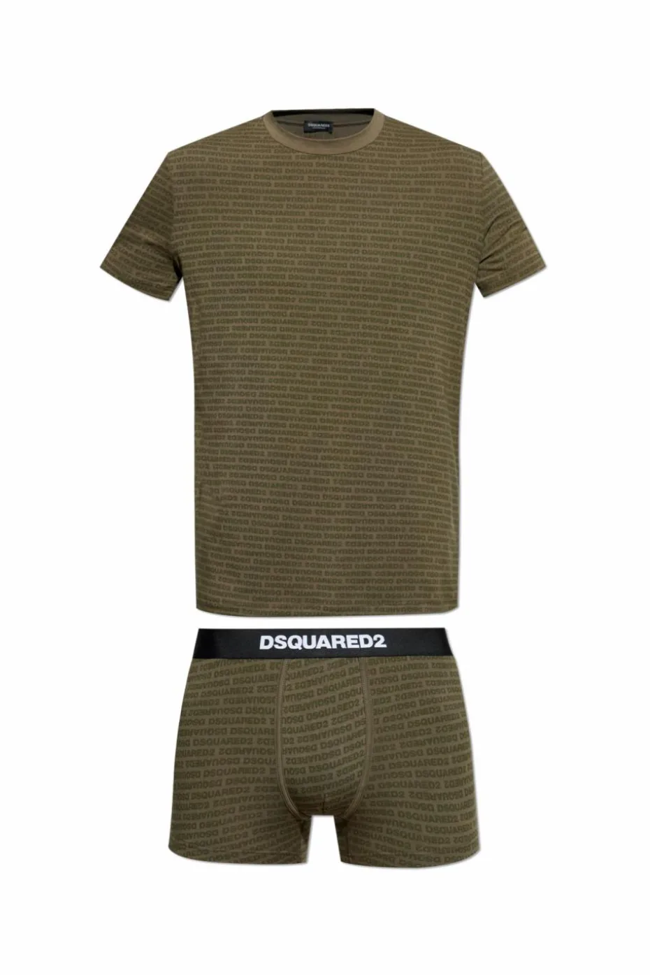 Dsquared2 GREEN Underwear set: t-shirt and briefs