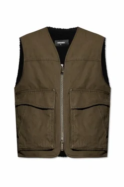 Dsquared2 GREEN Vest with pockets