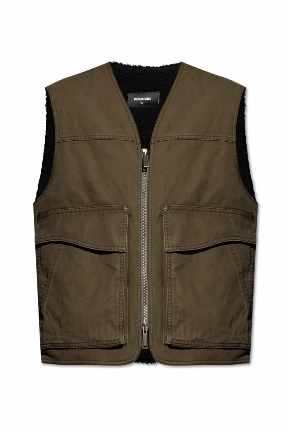 Dsquared2 GREEN Vest with pockets