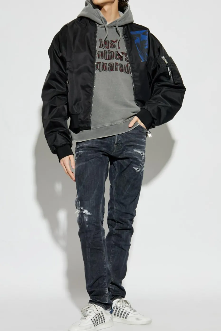 Dsquared2 GREY Patterned sweatshirt