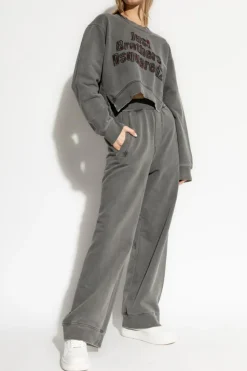 Dsquared2 GREY Sweatshirt with a vintage effect