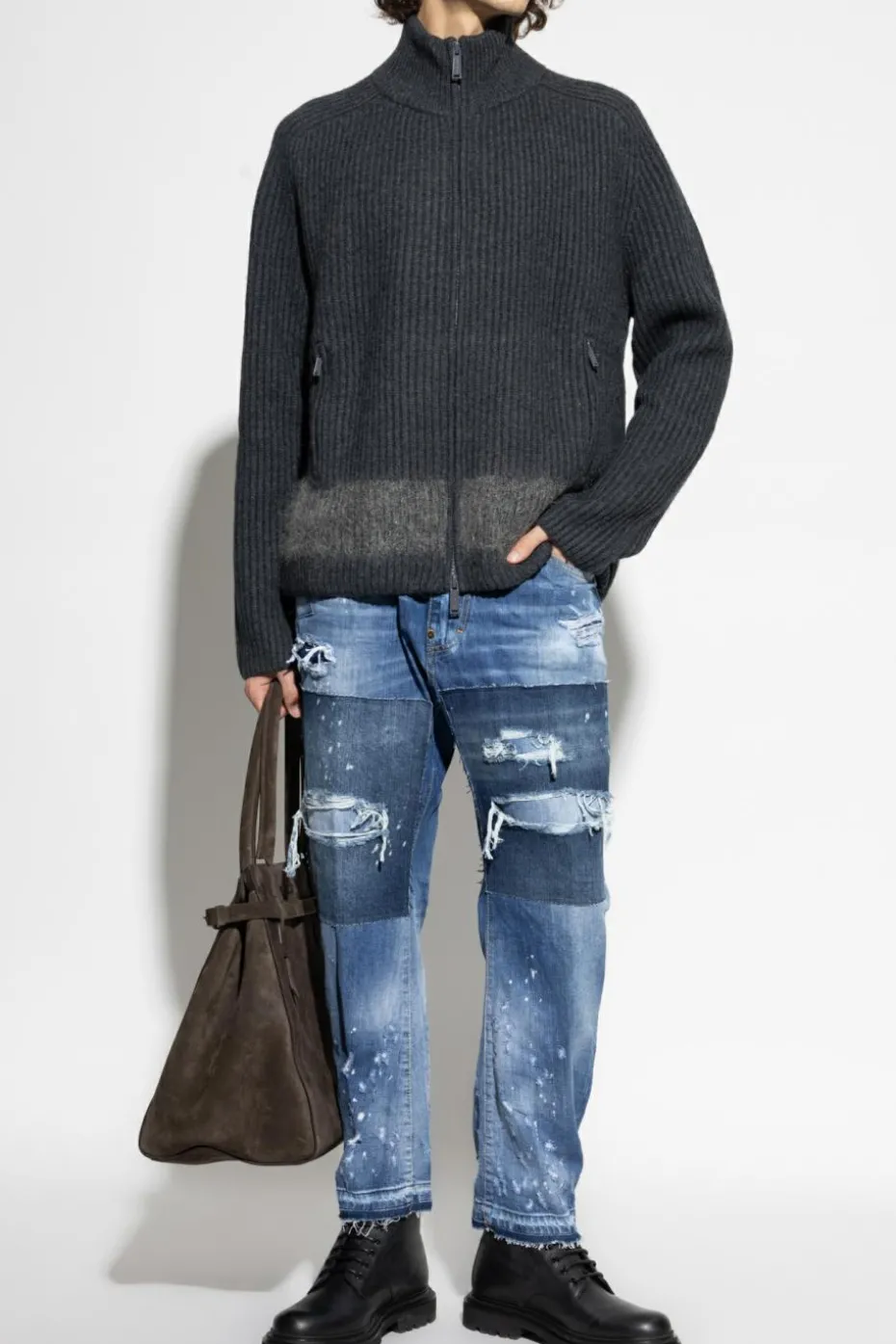 Dsquared2 GREY Wool cardigan