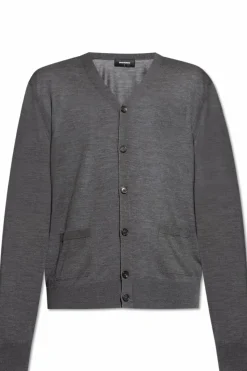 Dsquared2 GREY Wool cardigan