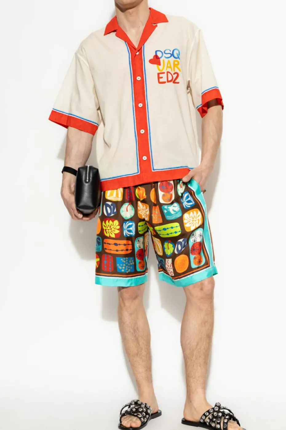 Dsquared2 MULTICOLOUR Silk shorts capsule "Summer Lovers"