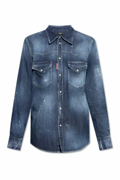 Dsquared2 NAVY BLUE Denim shirt