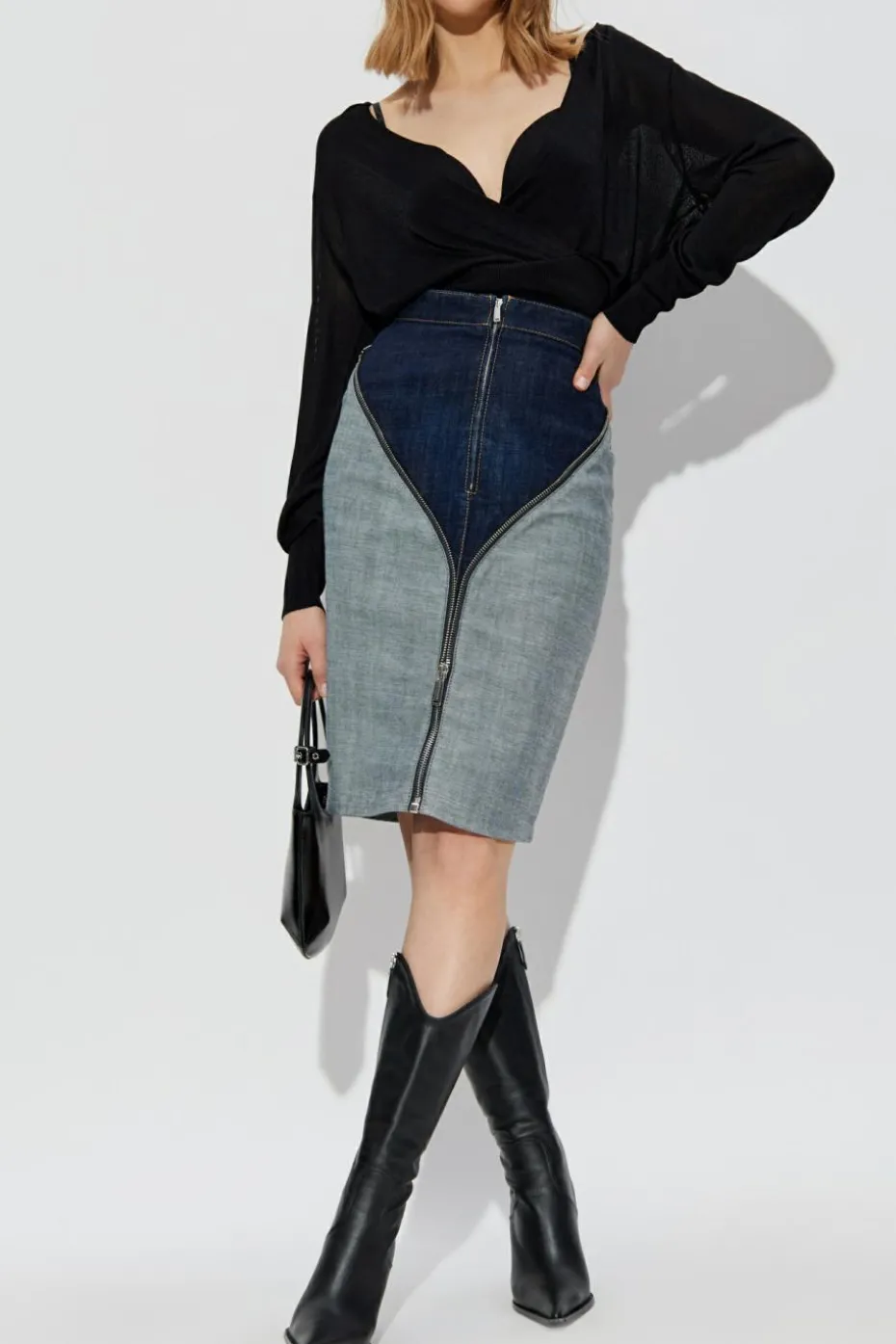 Dsquared2 NAVY BLUE Denim skirt