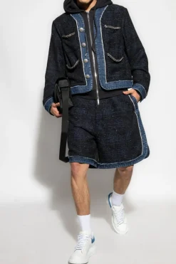 Dsquared2 NAVY BLUE Jacket with hood