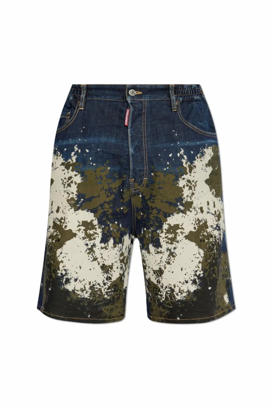 Dsquared2 NAVY BLUE Paint effect shorts