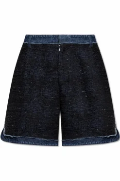 Dsquared2 NAVY BLUE Shorts made of combined materials