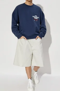 Dsquared2 NAVY BLUE Sweatshirt with pocket