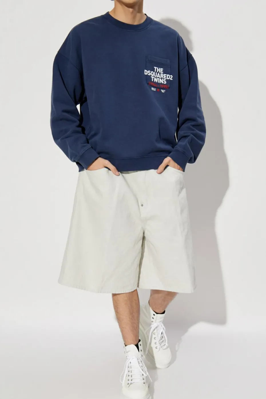 Dsquared2 NAVY BLUE Sweatshirt with pocket
