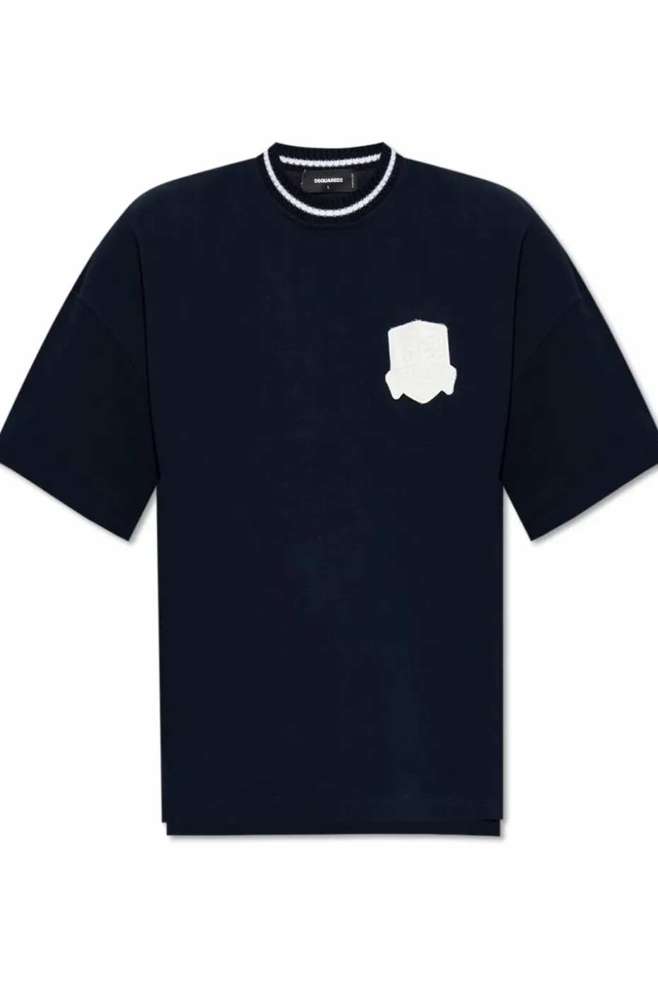 Dsquared2 NAVY BLUE T-shirt with patch