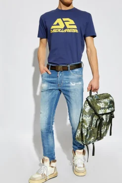 Dsquared2 NAVY BLUE T-shirt with print