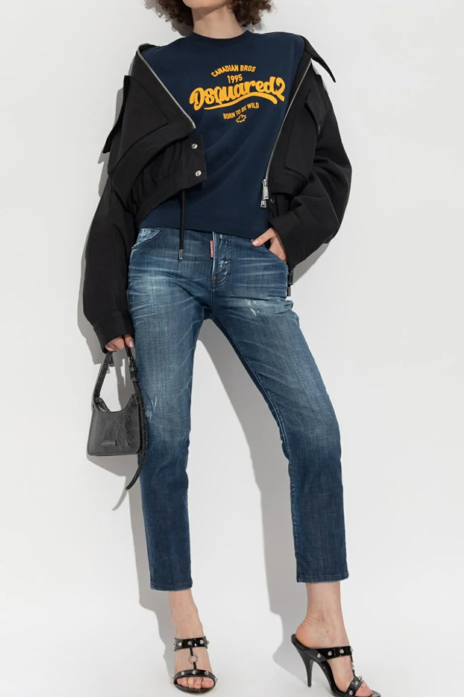 Dsquared2 NAVY BLUE T-shirt with logo