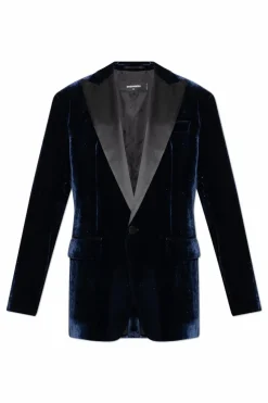 Dsquared2 NAVY BLUE Velvet blazer