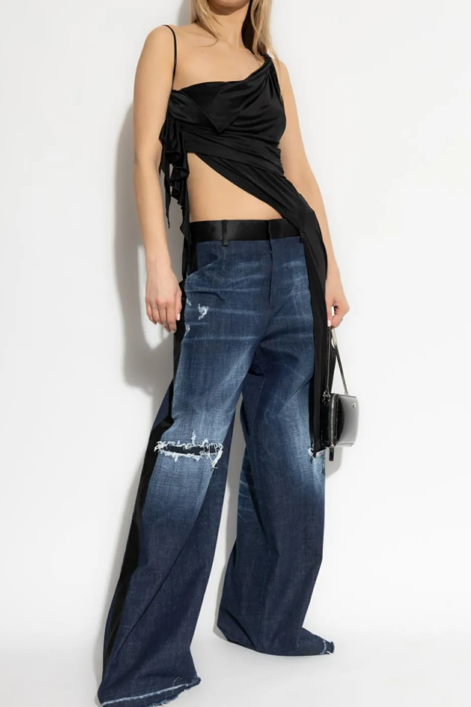 Dsquared2 NAVY BLUE Wide-leg jeans