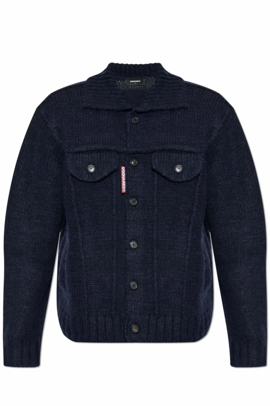 Dsquared2 NAVY BLUE Wool cardigan