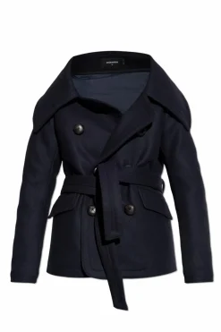 Dsquared2 NAVY BLUE Wool coat