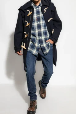 Dsquared2 NAVY BLUE Wool coat