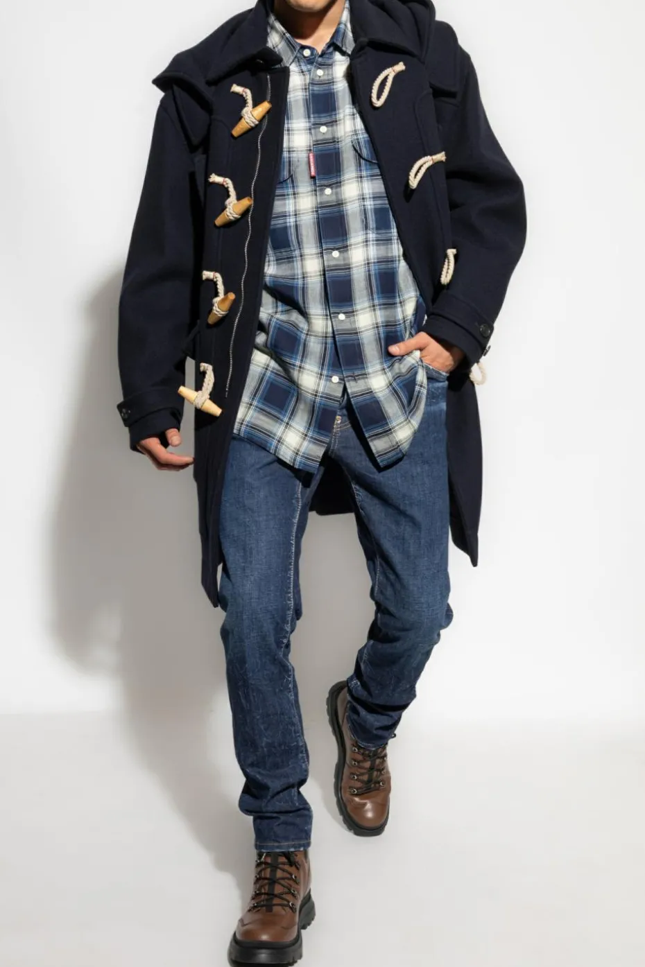 Dsquared2 NAVY BLUE Wool coat