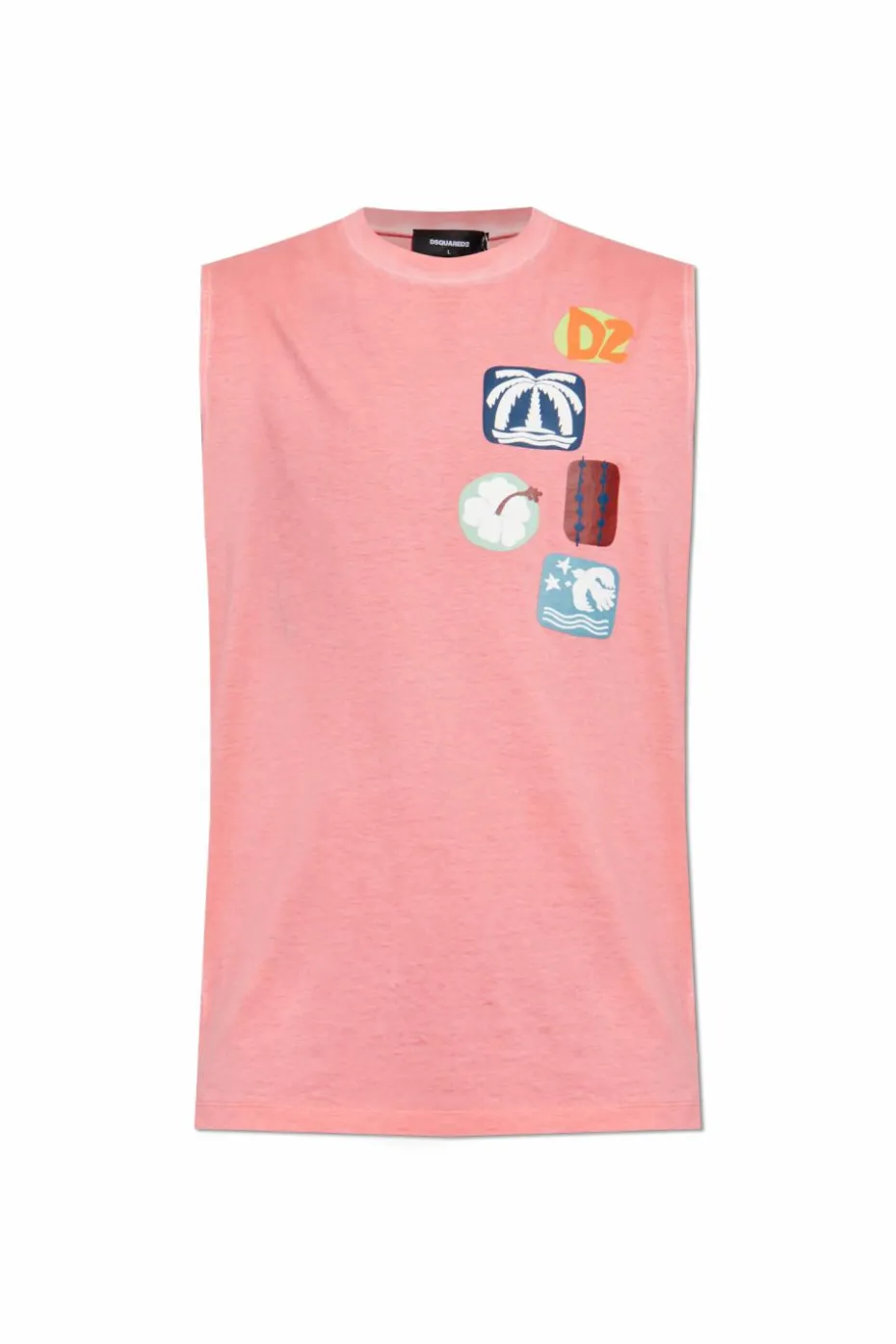 Dsquared2 PINK Sleeveless t-shirt capsule `Summer Lovers`
